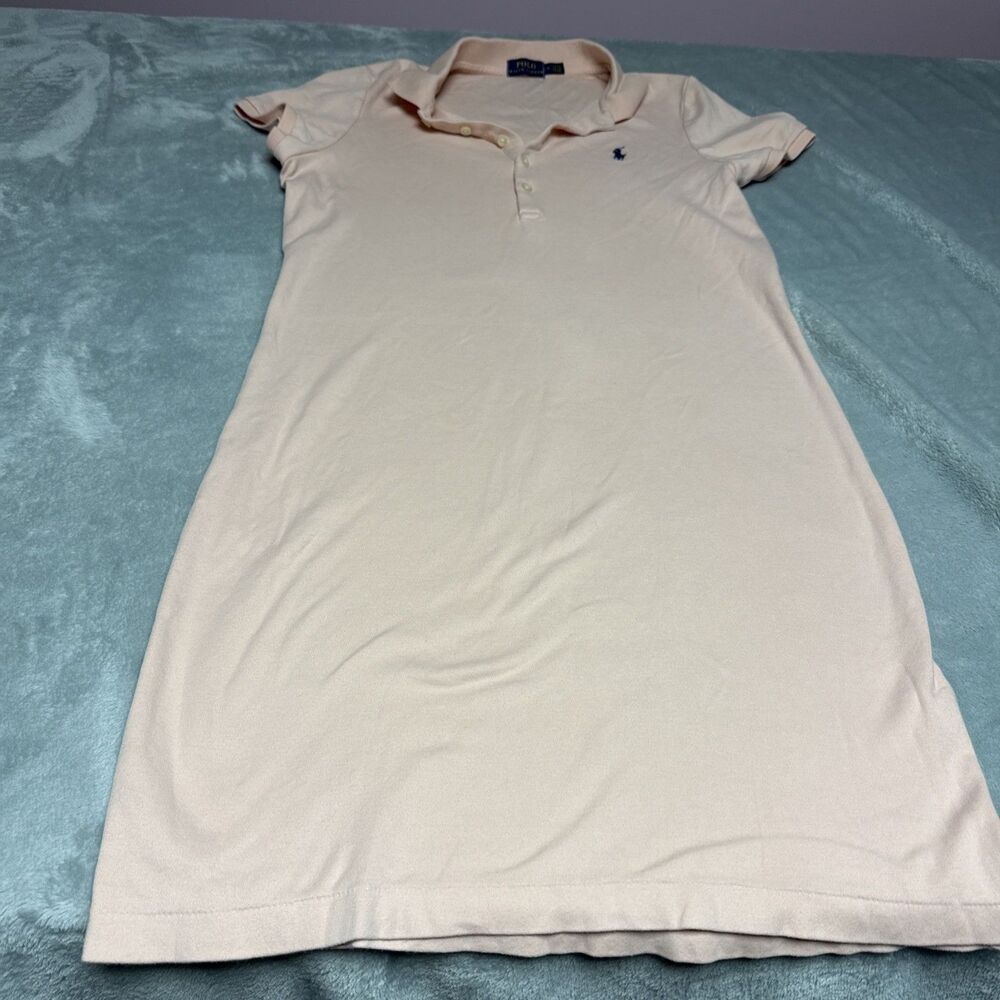 Polo Ralph Lauren Pink Short Sleeve Polo Dress Womens Medium Pony Logo Mini
